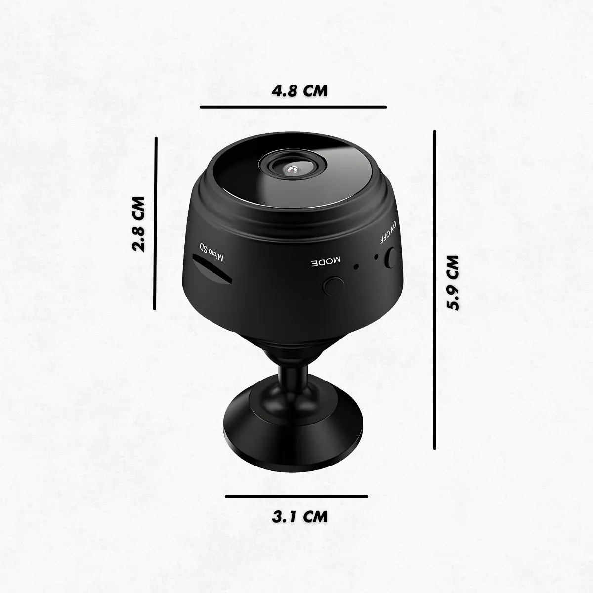 Kit 3 Mini Câmera Espiã A9 Wifi com Sensor e Visão Noturna