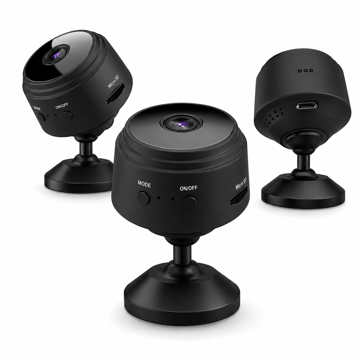 Kit 3 Mini Câmera Espiã A9 Wifi com Sensor e Visão Noturna