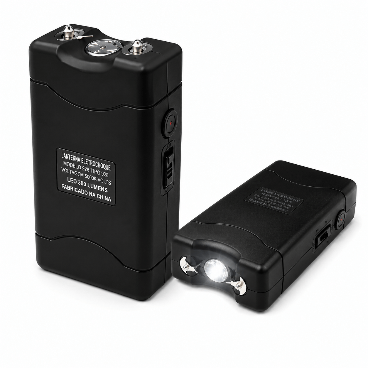 Kit 2x Taser Lanterna Tática Defesa Pessoal Com Lanterna Recarregável