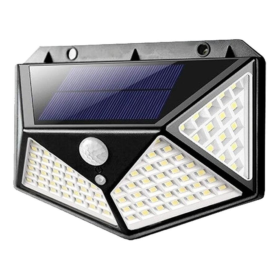 Kit 5 Luminária Solar de Parede 100 LEDs com Sensor de Presença