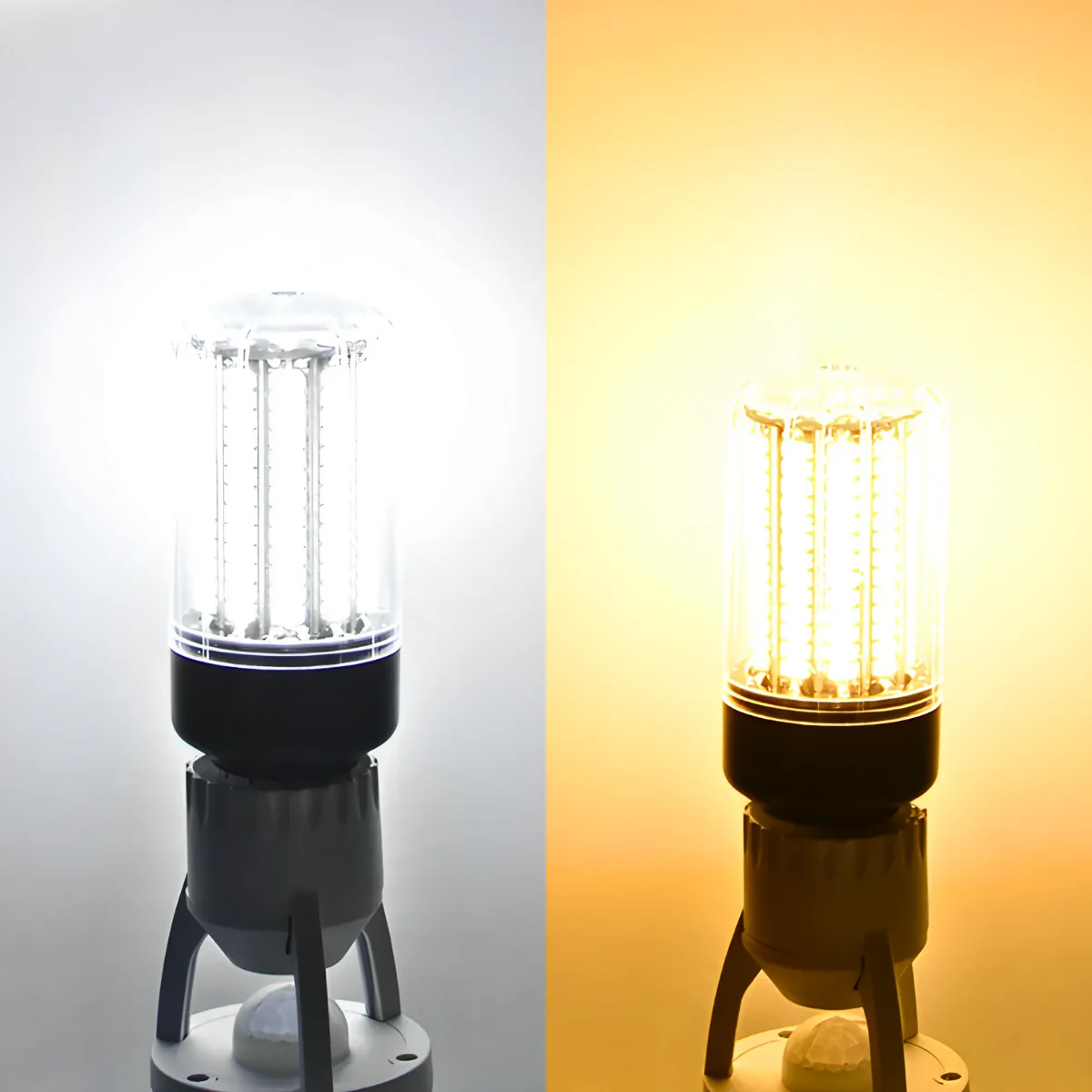 Kit 3 Adaptador E14 para E27 com Sensor de Movimento e Luz