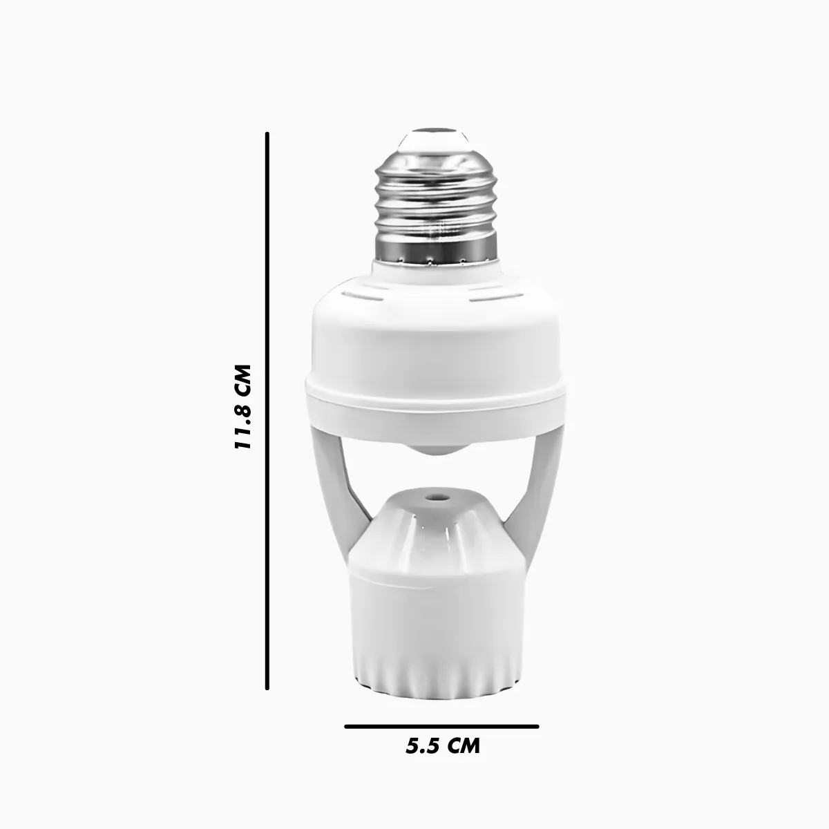 Kit 3 Adaptador E14 para E27 com Sensor de Movimento e Luz