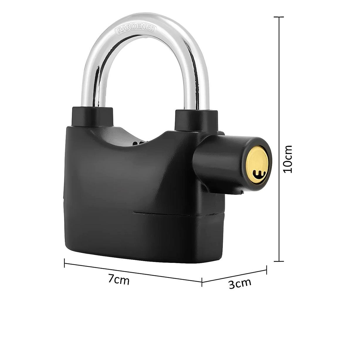 Cadeado Alarme Anti Furto Sensor Sonoro Resistente