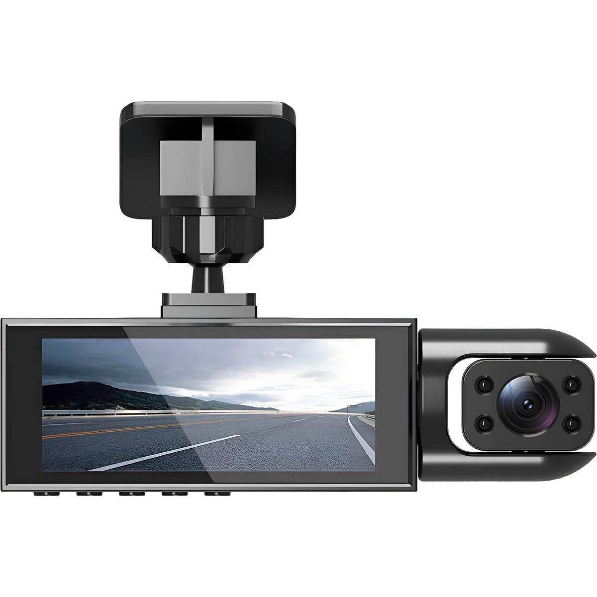 Câmera Automotiva Monitoramento Gravador Preto Monitor