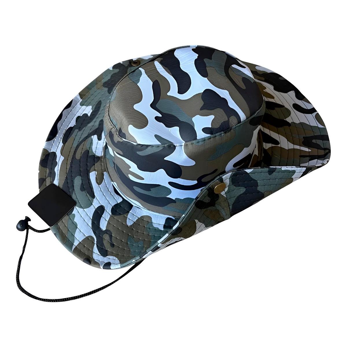 Chapéu Verde Militar Camuflado Pescador Trilha Proteção