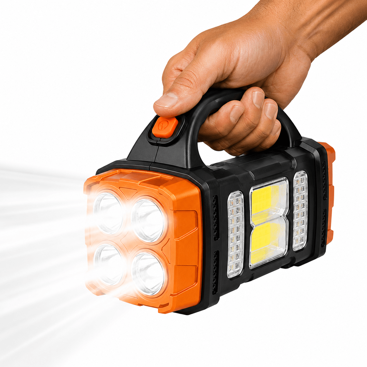 Lanterna Led Recarregável Holofote USB Energia Solar