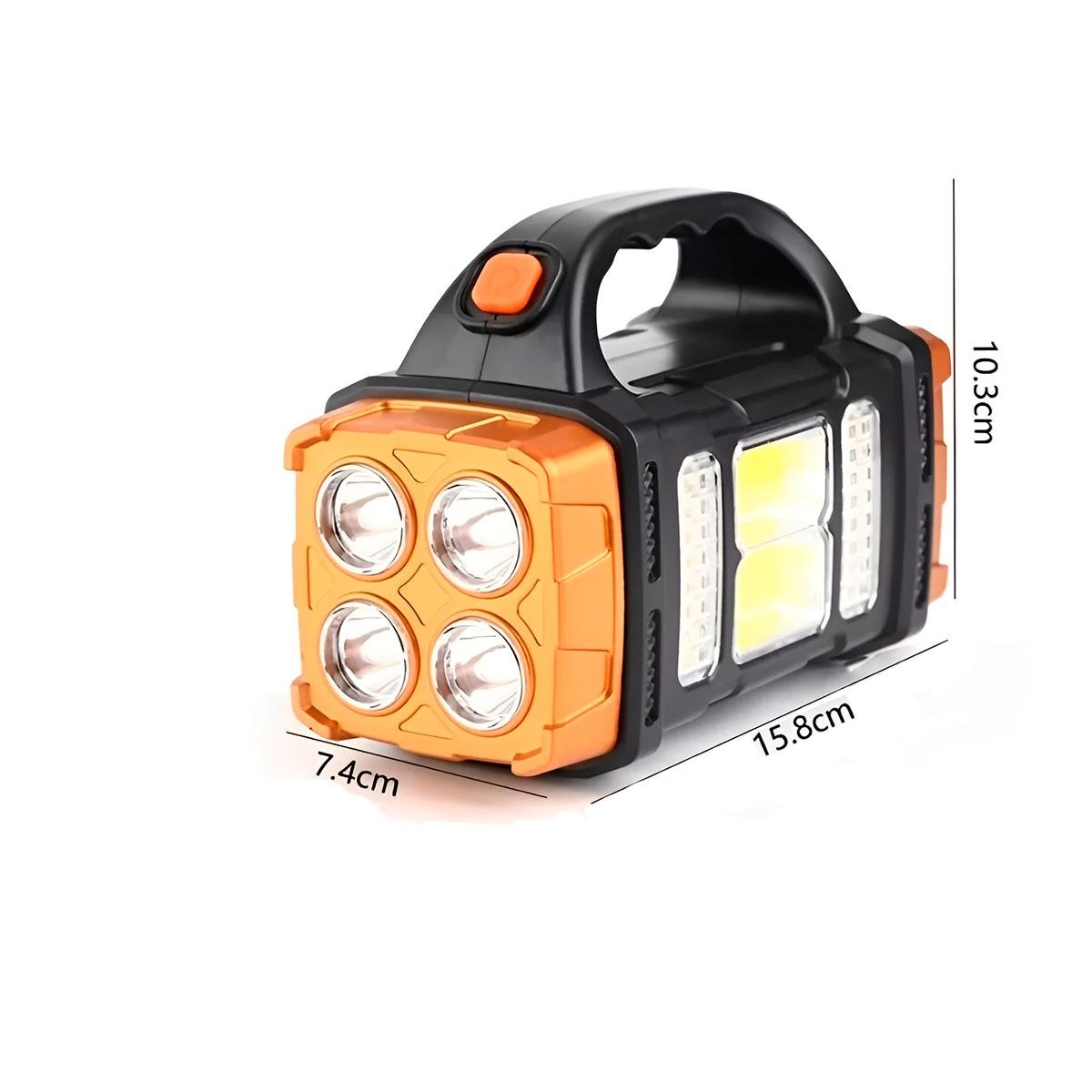 Lanterna Led Recarregável Holofote USB Energia Solar