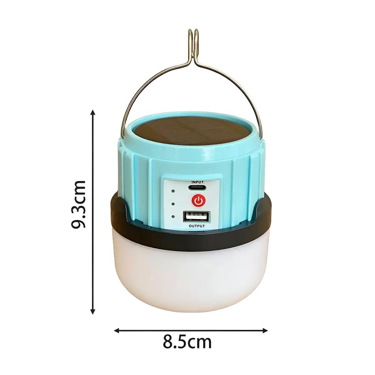Luminária Recarregável Estilo Lampião USB Solar Iluminação