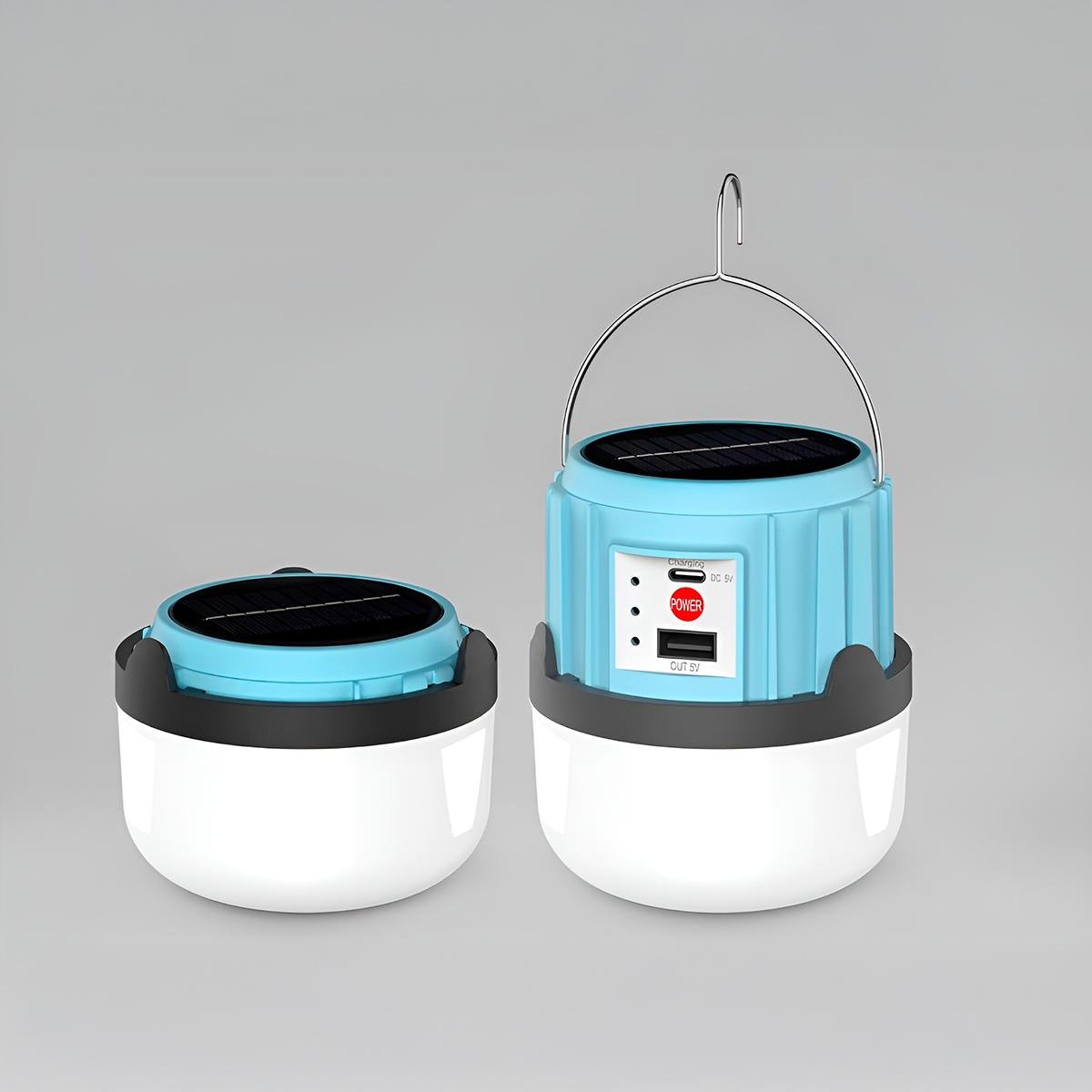 Luminária Recarregável Estilo Lampião USB Solar Iluminação