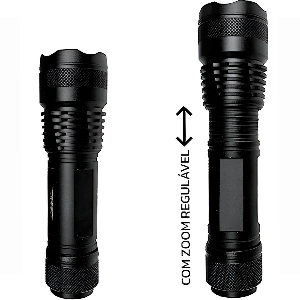 Lanterna Tática Militar LED T9 Potente Recarregável