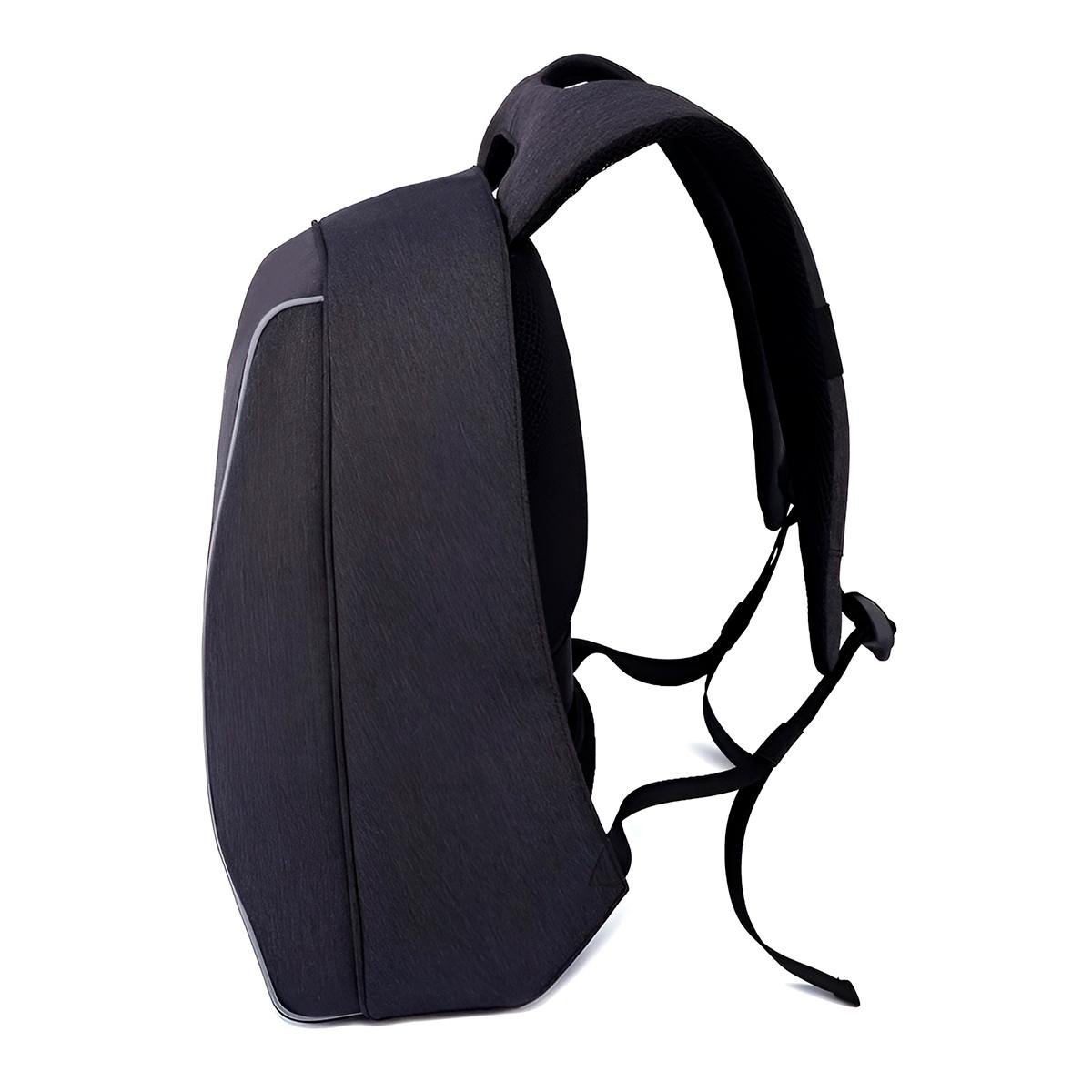 Mochila Anti Furto Impermeável Notebook Reforçada Cinza