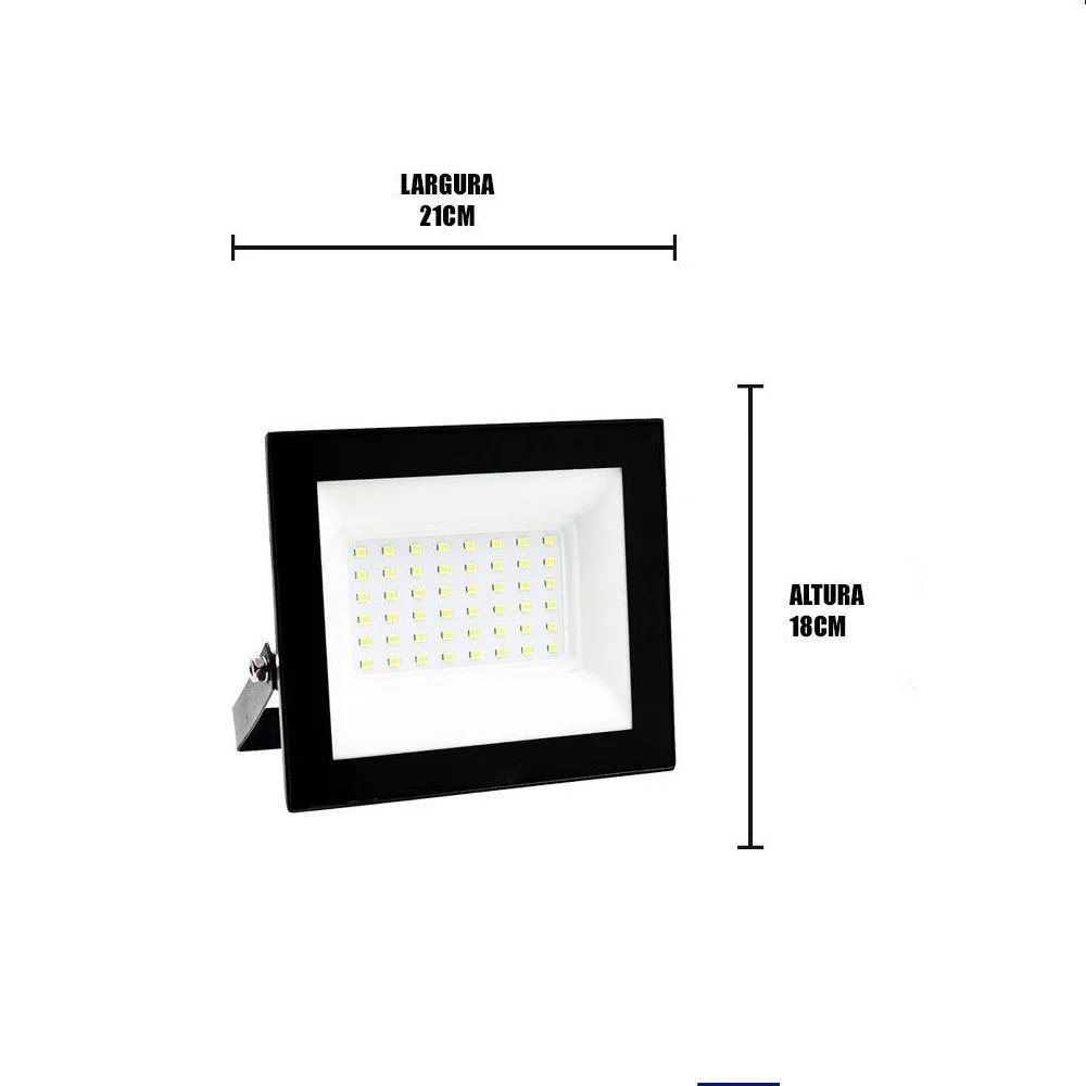 Refletor Led 200w Branco Frio Holofote Bivolt